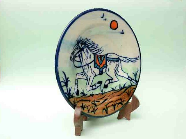  Blue pottery Decorative art Plate - Duplicate IMG # 1
