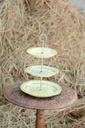 Blue Pottery Cup cake serving tray - Duplicate IMG # 1