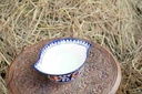 Blue Pottery Leaf Design Serving Bowl - Duplicate IMG # 1