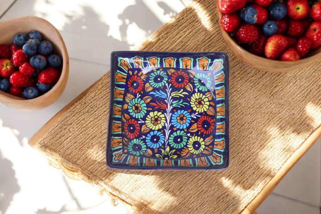 Blue Pottery Square Large Dish