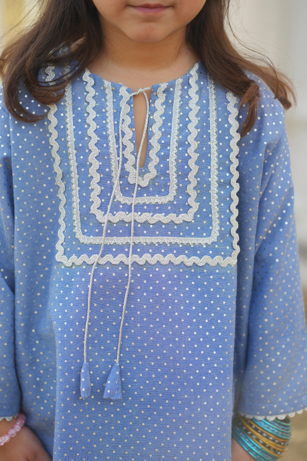 Extra image for Blue Gotta Kurta shalwar