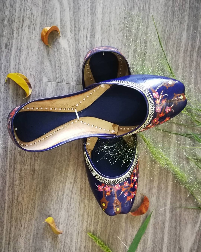 Hand Painted Leather Khussa