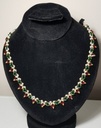 Braided pearls and Swarovski set IMG # 2