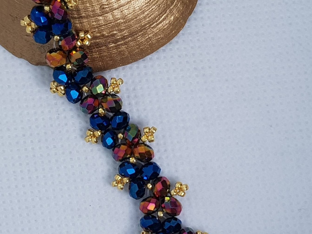 Double toned bracelet with heart lock IMG # 2