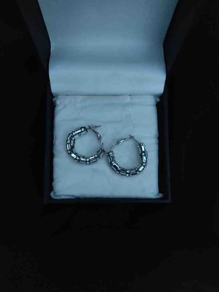 Silver Antique Dangling Jhumka Earrings - Duplicate IMG # 1