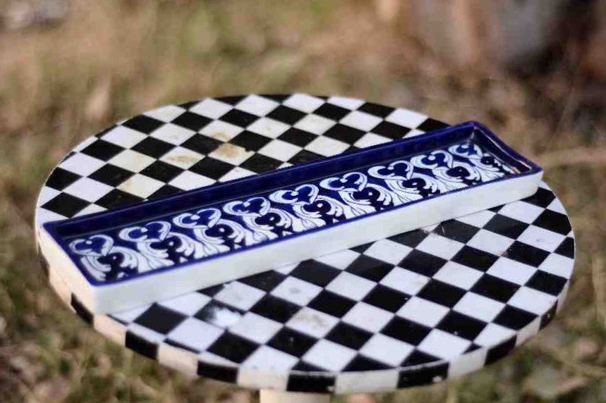 Blue pottery Kabab Dish IMG # 1