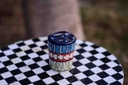 Blue pottery Pen holder / Brush holder   - Duplicate IMG # 1