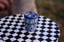 Blue pottery Pen holder / Brush holder    - Duplicate IMG # 1