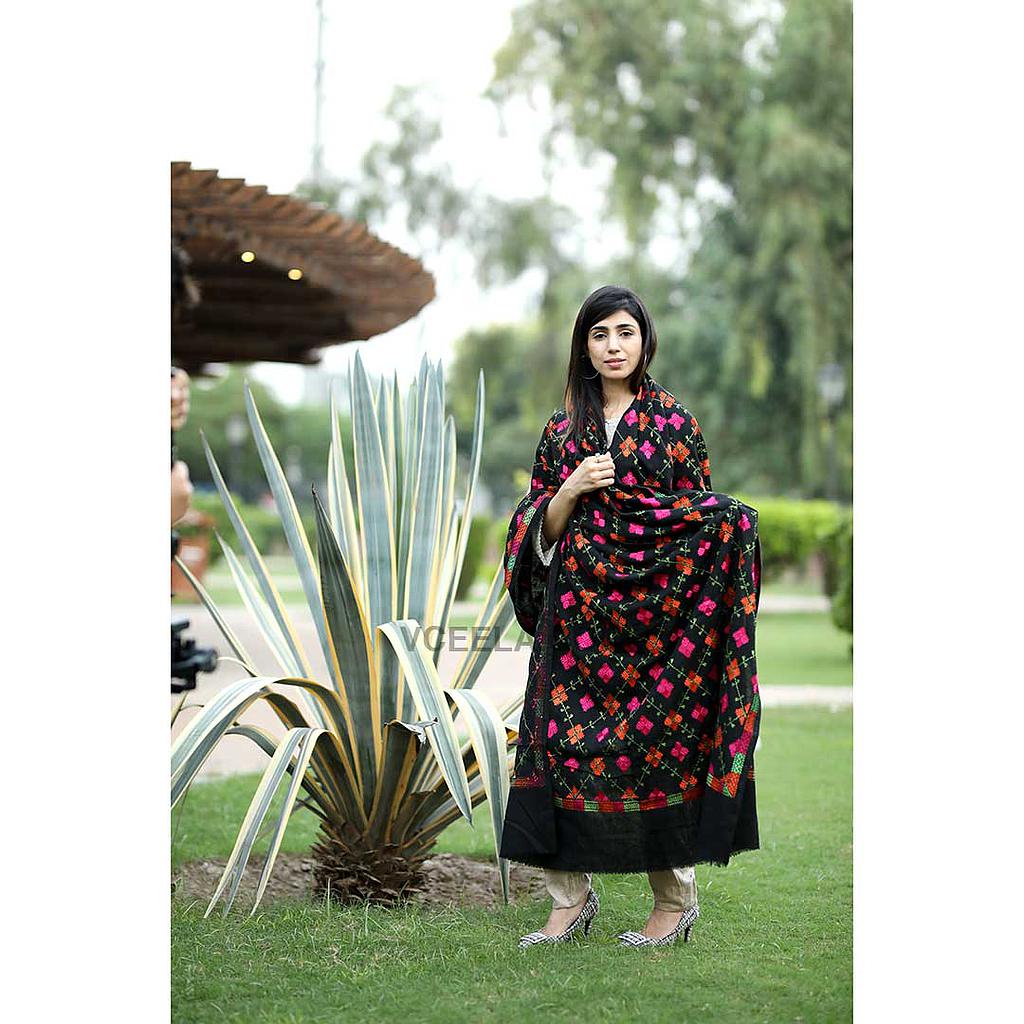 Embroidered Phulkari Shawl