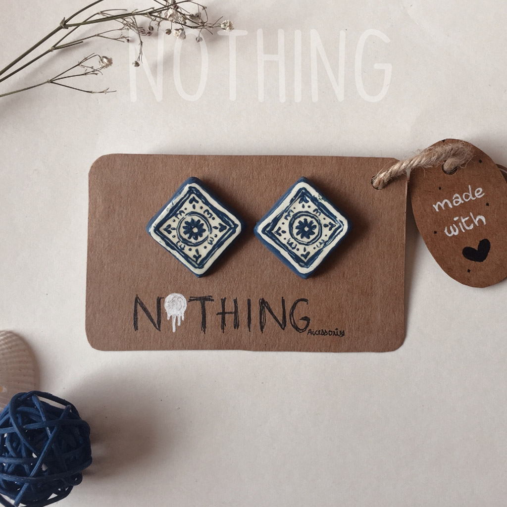 kashikari tile earrings