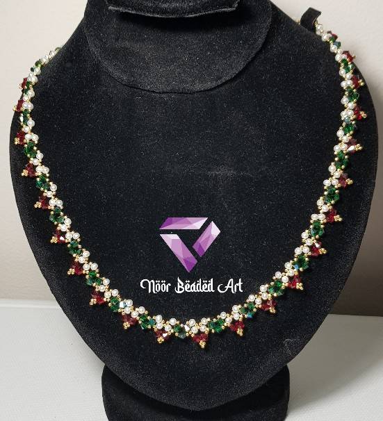 Beautiful Real Pearls and Swarovski Necklace