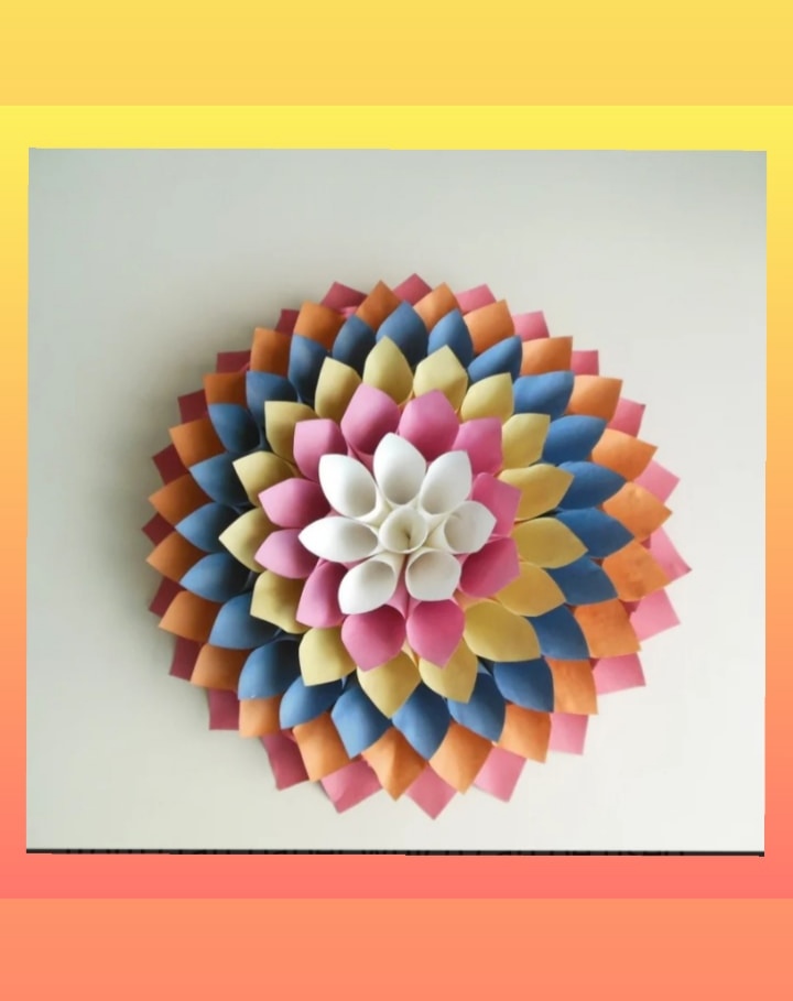 Lotus paper wall hanging