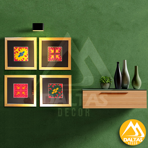 Handmade Embroidered Wall frames - Cross stitch