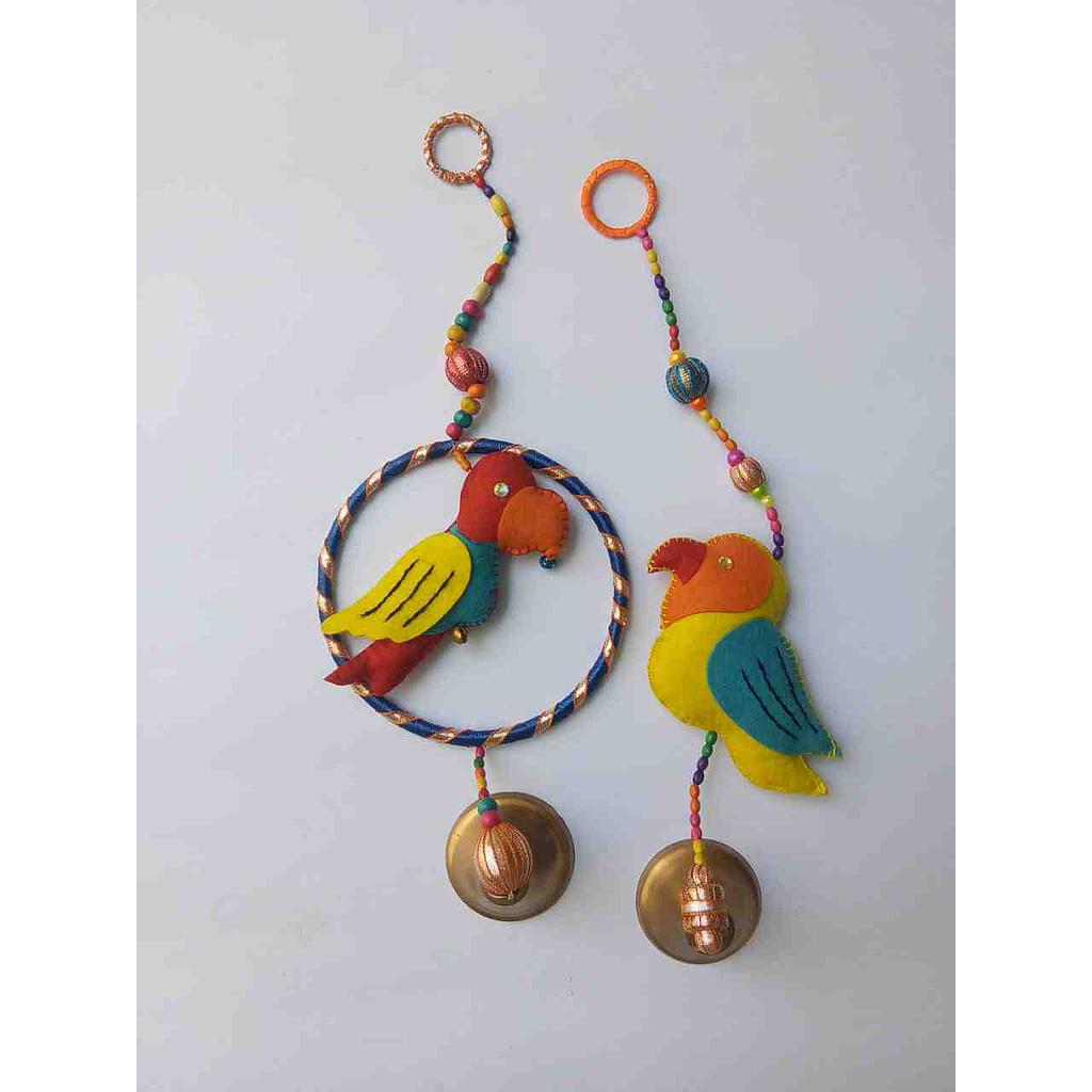 Pair of Parrots Wall Hanging