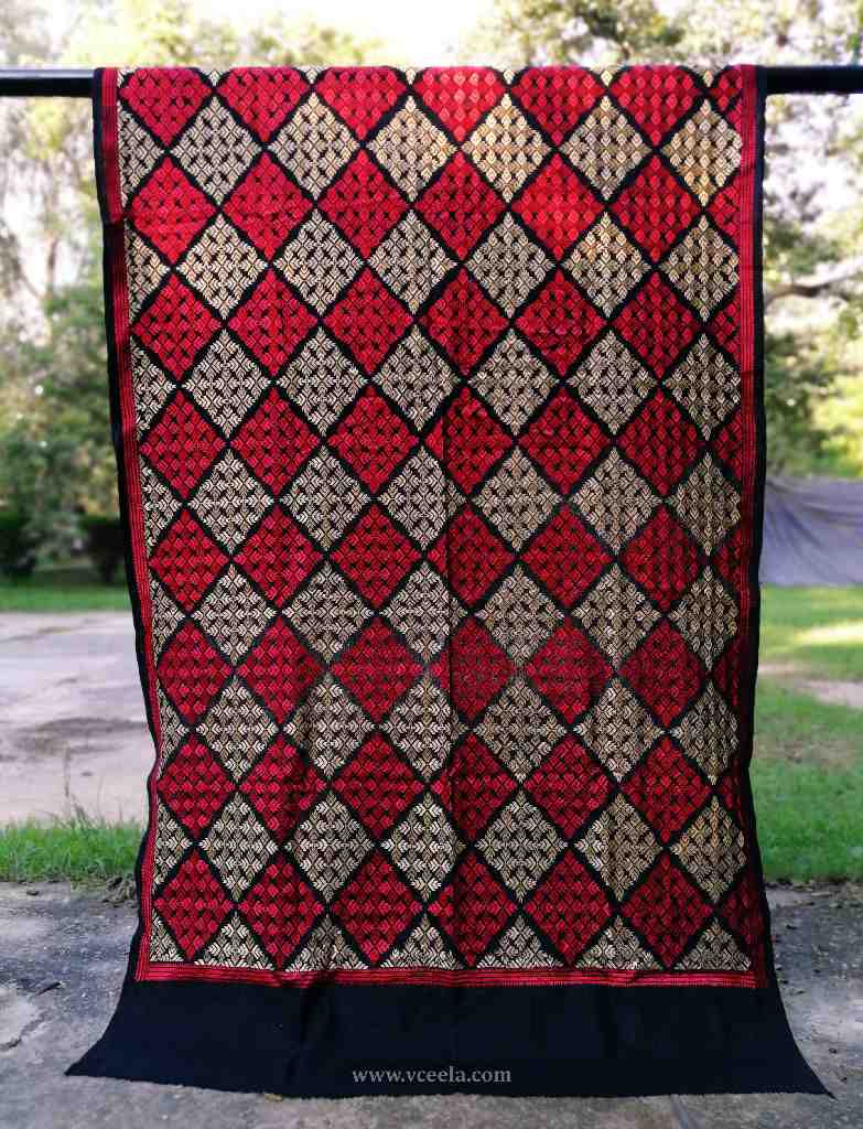 Embroidered Phulkari Shawl 