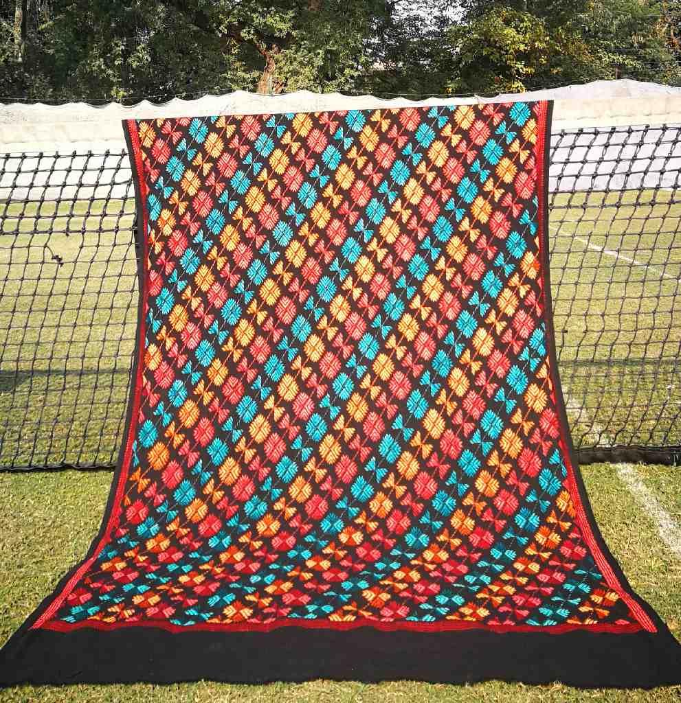 Embroidered Phulkari Shawl             