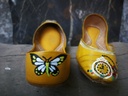 Hand Painted Clock & Butterfly Leather Khussa