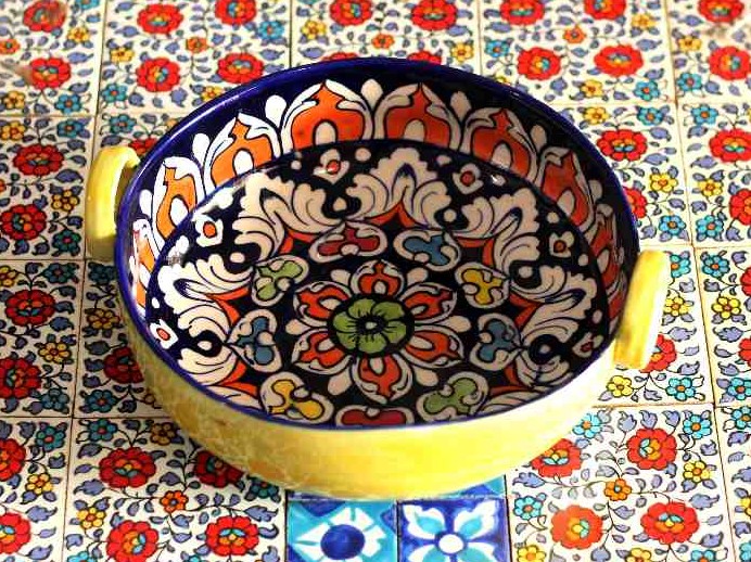 Blue Pottery Karahi 