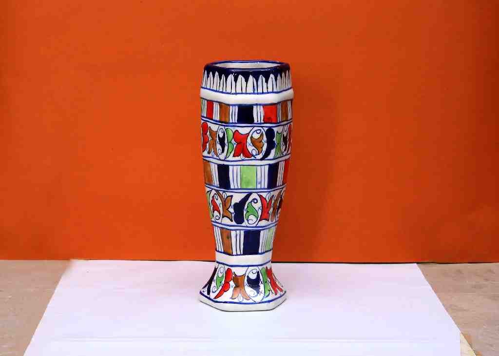 Blue Pottery Flower Vase
