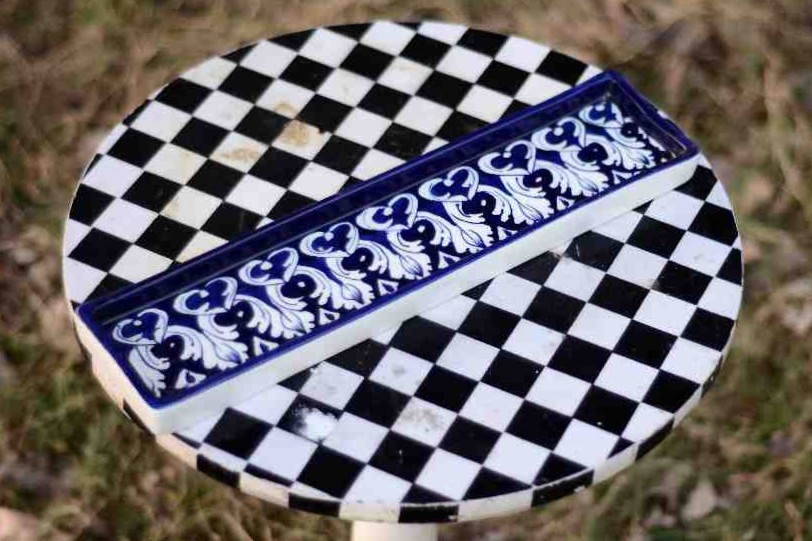 Blue Pottery Kabab Dish