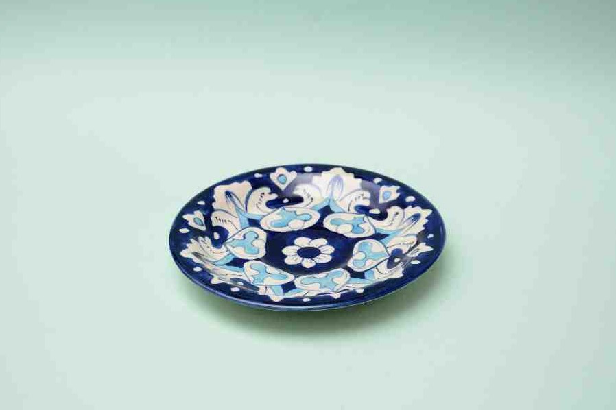 Blue Pottery Saucer Plate