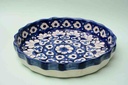 Blue Pottery Apple Dish