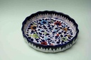 Blue Pottery Apple Dish