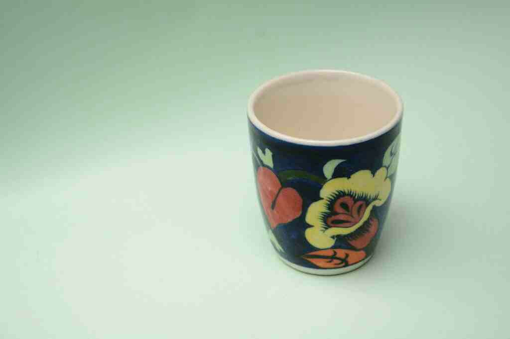 Blue Pottery Glass