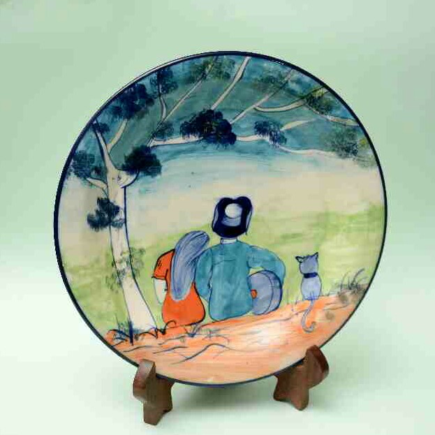 Blue Pottery Decorative Art Plate