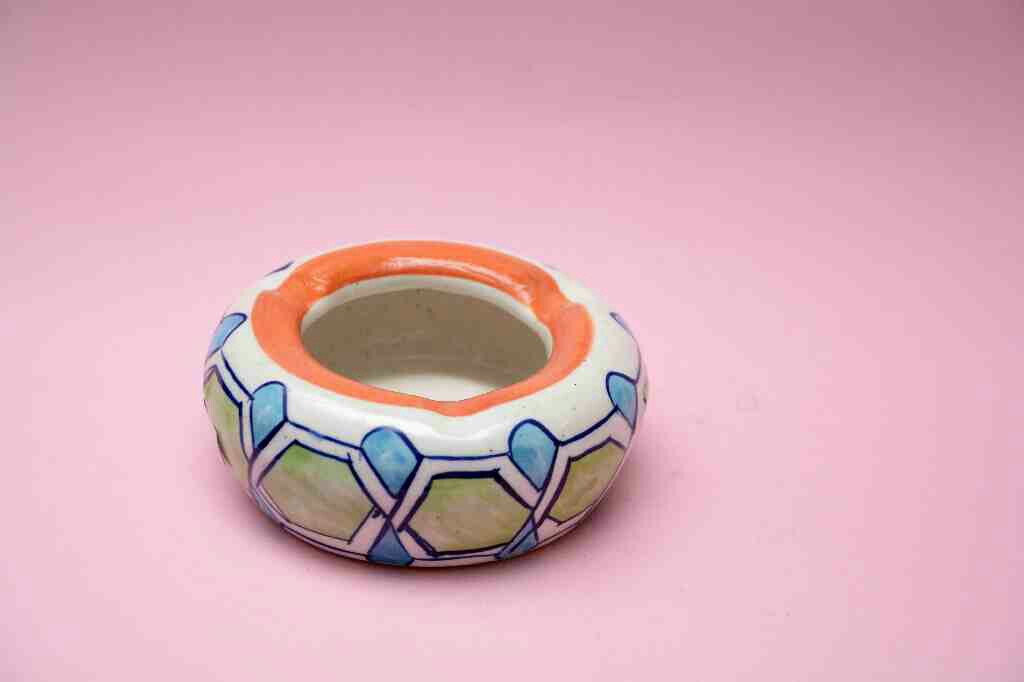 Blue Pottery Ash Tray