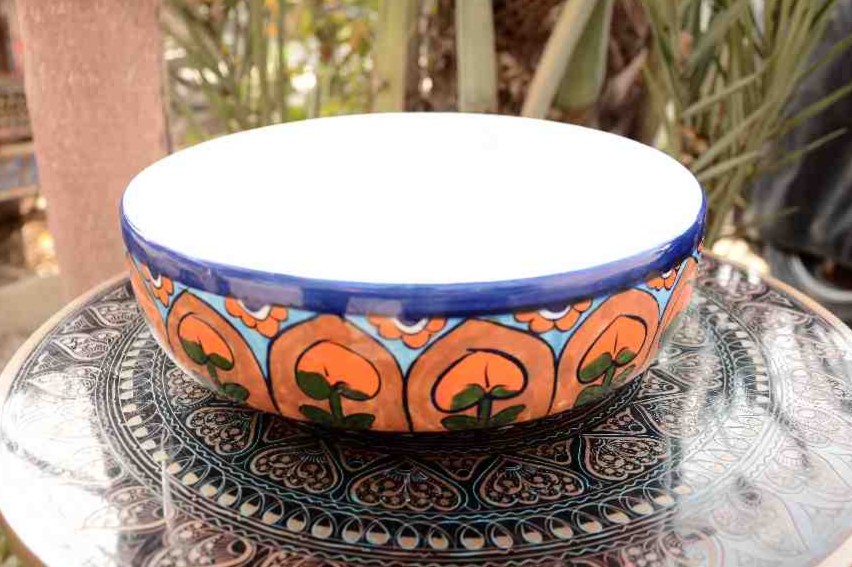 Blue Pottery Large Bowl