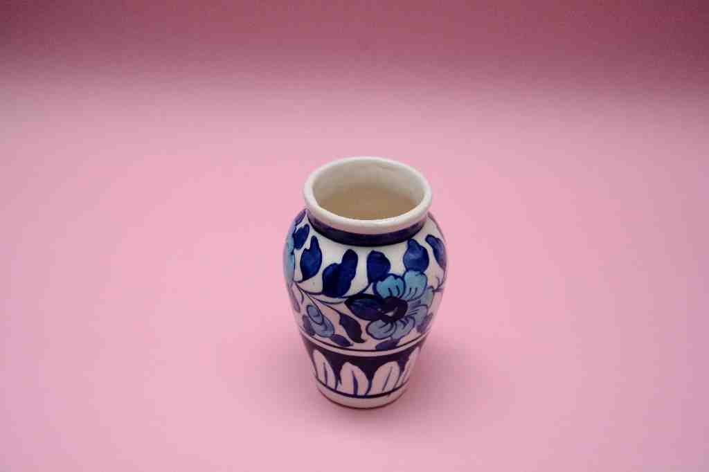 Blue Pottery Small Flower Vase