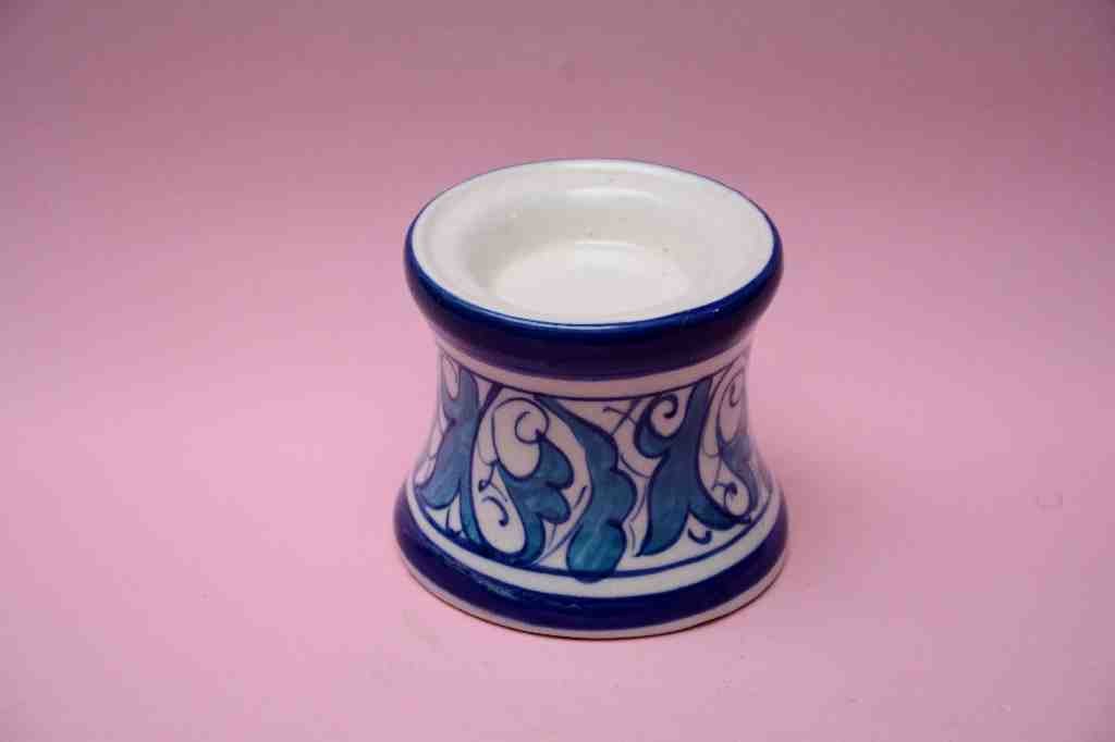 Blue Pottery Candle Holder