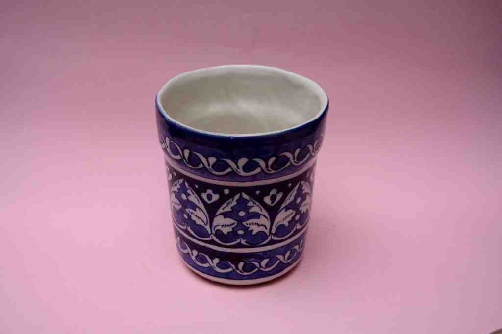 Blue Pottery Candle Holder