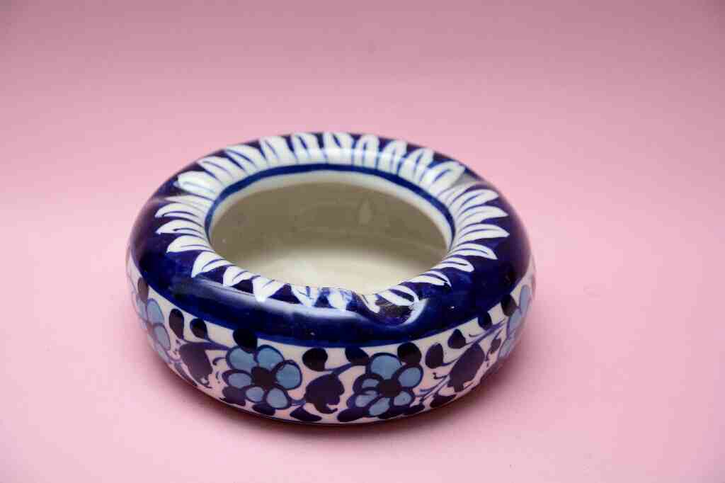 Blue Pottery Ash Tray