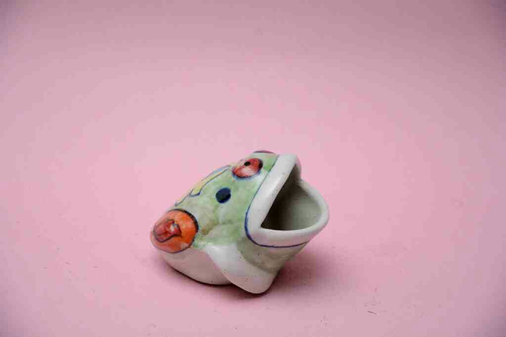 Blue Pottery Miniature Frog