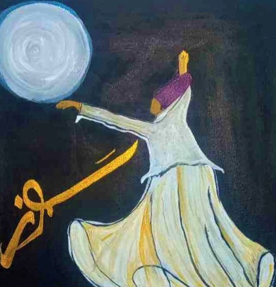 Sufi Acrylic Painting 