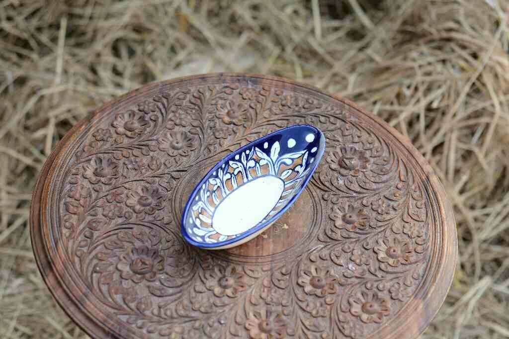 Blue Pottery Small Raita/Dry Fruit Tray