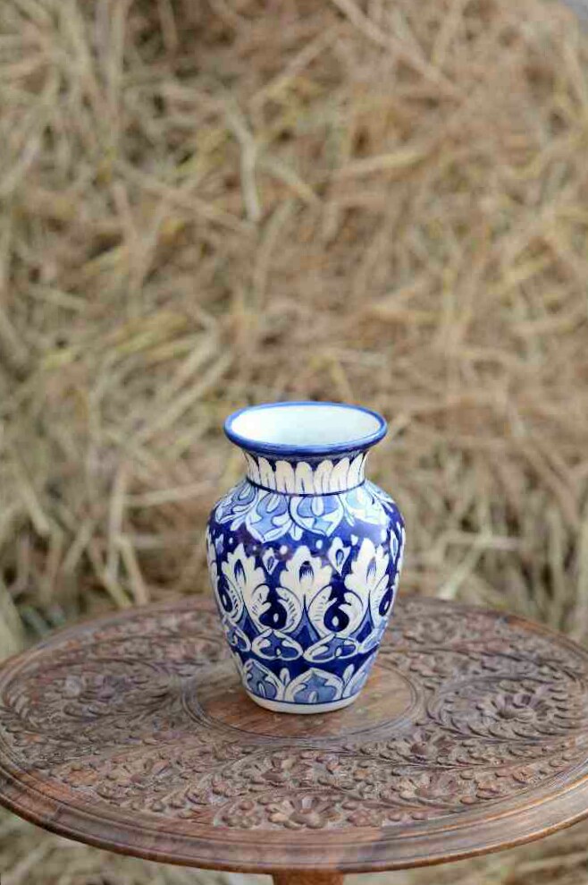 Blue Pottery Medium Vase