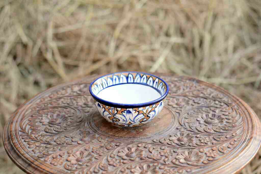 Blue Pottery Deep Bowl