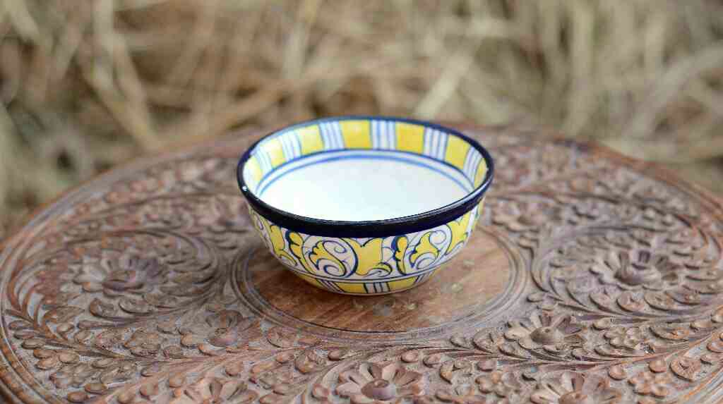 Blue Pottery Deep Bowl