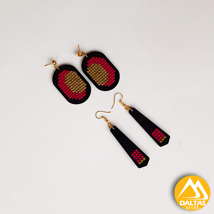 Embroidered Earrings