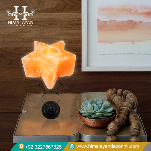 Star Shape Candle Holder with Metal Stand