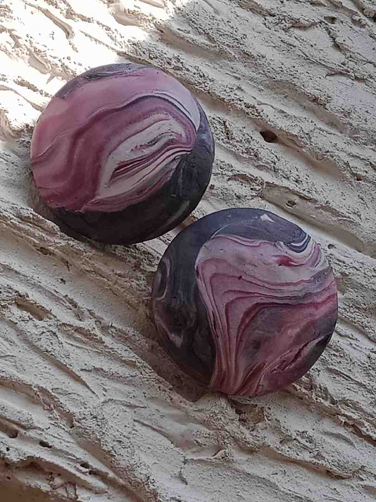 Polymer clay studs