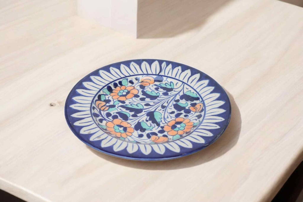 Blue Pottery Large Plate