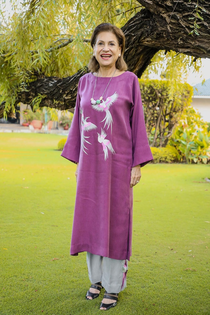 Beaming 1- Embroidered Silk Khaddar