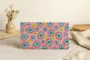 Dove Grey Wallet with Hand Embroidery – Limited Edition Compact Wallet for Cash, Cards & Phone