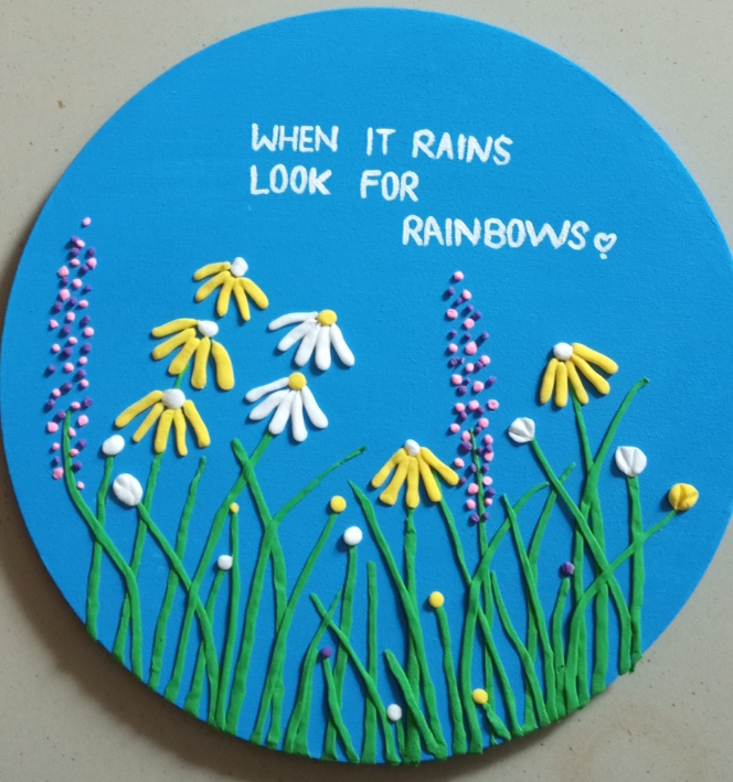 Clay work on canvas