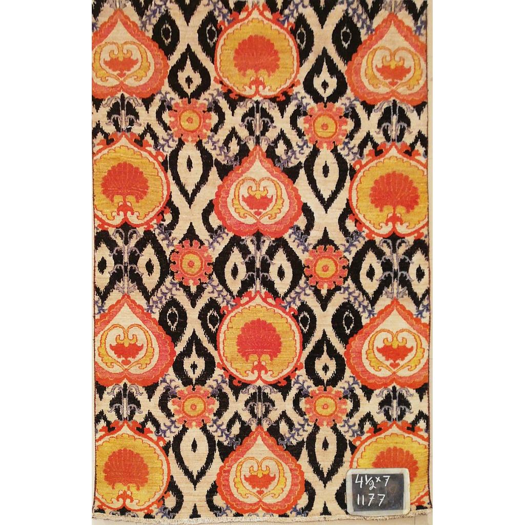 Modern Carpet -Wool&Silk- 4.6 x 7 ft