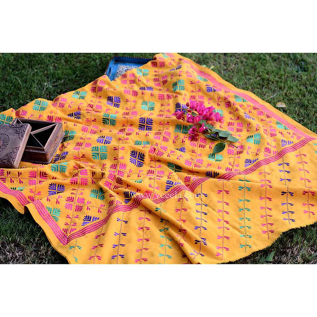 Embroidered Phulkari Shawl